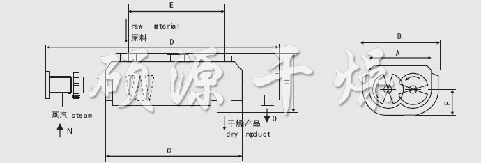 JYG系列空心槳葉干燥機安裝結(jié)構(gòu)圖